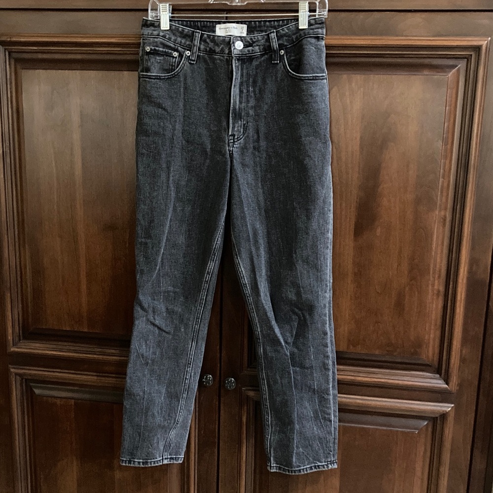 Abercrombie & Fitch Faded Black High Rise Jeans